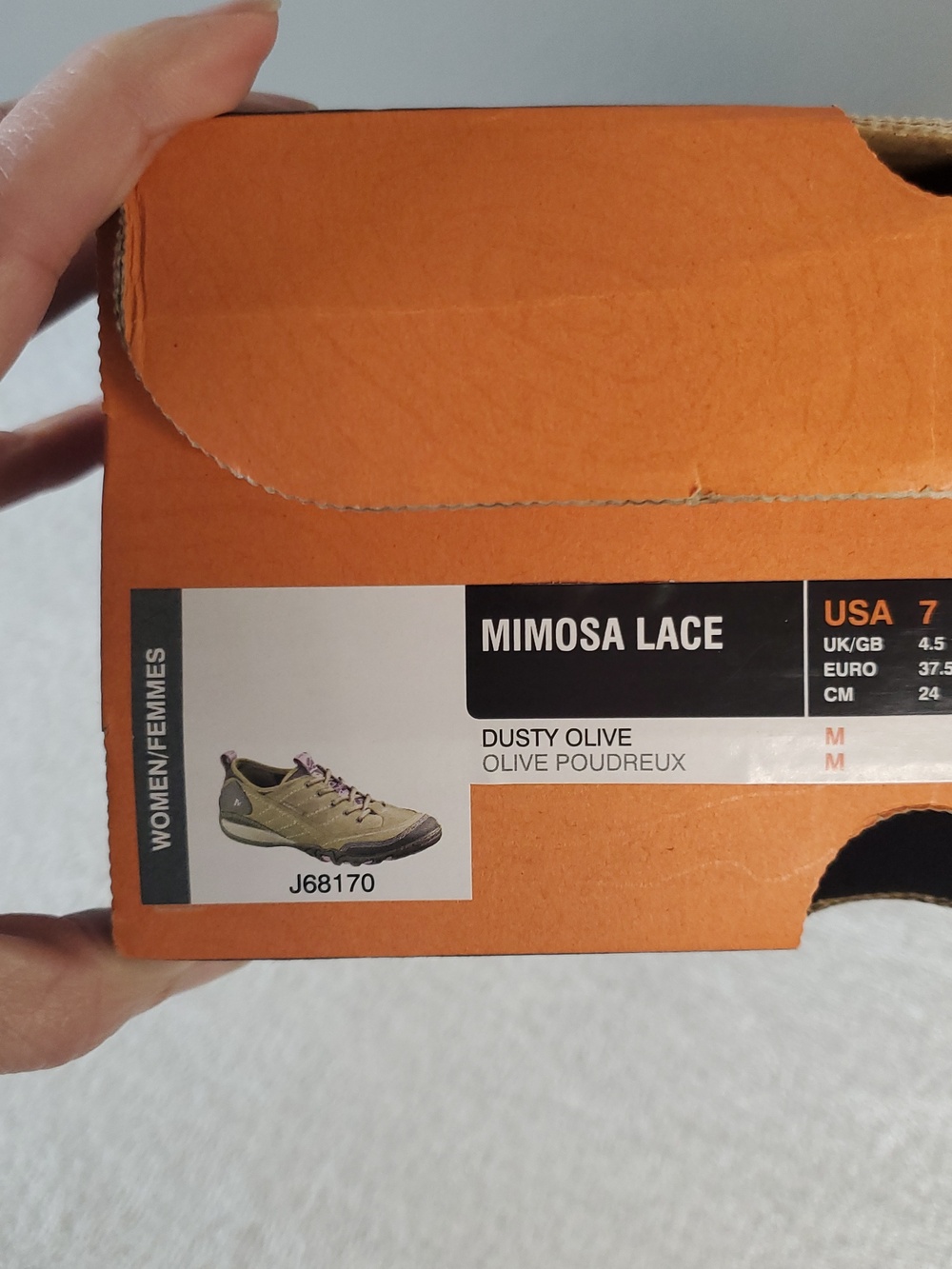 Womens MERRELL Mimosa Lace Dusty Olive Outdoor Sneakers. Size 7 - Picture 9 of 14